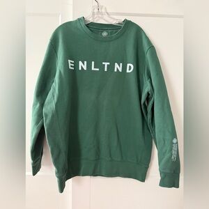Original Favorites Green “ENLTND” Sweatshirt sz XL Sustainable Oversized Cozy